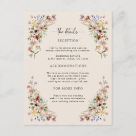  Boho bloemdetail Informatiekaartje