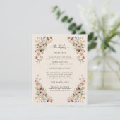 Boho bloemdetail Informatiekaartje (Staand voorkant)