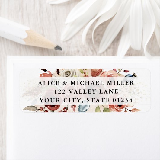Boho Bloemen, Aardse Bloem Retouradres Label (Insitu)
