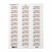 Boho Bloemen, Aardse Bloem Retouradres Label (Full Sheet)