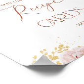 Boho bloemen achterlaat hier uw receptenkaart post poster (Hoek)