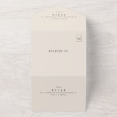 Boho Bloemen Alles In Een RSVP Bruiloft Uitnodigin All In One Uitnodiging (Buitenkant)