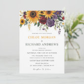 Boho Bloemen Alles in Een Zonnebloemen Sinaasappel Kaart (Staand voorkant)