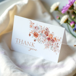 Boho bloemen baby brunch bedankkaart