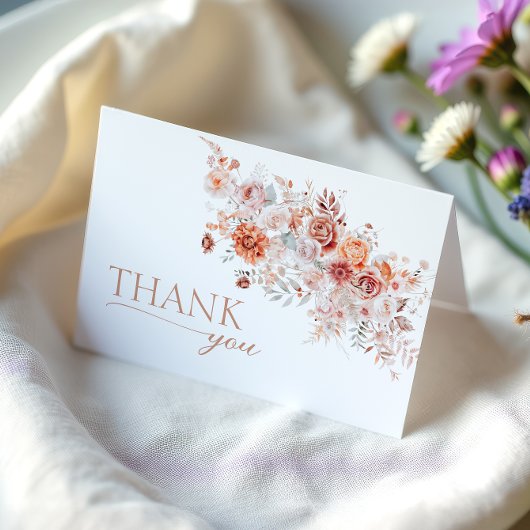 Boho bloemen baby brunch bedankkaart