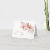 Boho bloemen baby brunch bedankkaart (Voorkant)