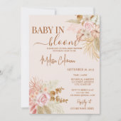 Boho Bloemen Baby in Bloom Baby shower Kaart (Voorkant)