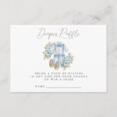 Boho Bloemen Baby Jongen Douche Luier Raffle Informatiekaartje (Voorkant)
