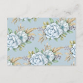 Boho Bloemen Baby Jongen Douche Luier Raffle Informatiekaartje (Achterkant)