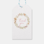 Boho Bloemen Baby Shower Cadeaulabel (Achterkant)