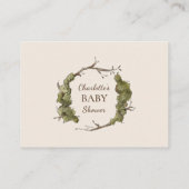 Boho  Bloemen Baby shower Luier Raffle Informatiekaartje (Achterkant)
