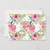 Boho Bloemen Baby shower Luier Raffle Ticket Kaart (Achterkant)