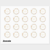 Boho Bloemen Baby Shower Ronde Sticker (Vel)