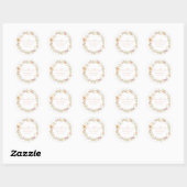 Boho Bloemen Baby Shower Ronde Sticker (Vel)