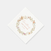 Boho Bloemen Baby Shower Servet (Hoek)