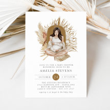 Boho Bloemen Baby Shower Uitnodiging
