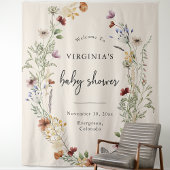 Boho Bloemen Baby Shower Wandkleed