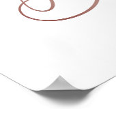 boho bloemen Baptisme welkomstteken Poster (Hoek)