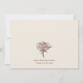 Boho  Bloemen Beige Baby-Q BBQ Baby shower Kaart (Achterkant)