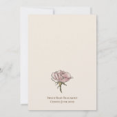 Boho  Bloemen Beige Sweet Little Baby shower Kaart (Achterkant)