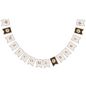 Boho  Bloemen Beige Welkom Baby shower Vlaggetjes (Alle)
