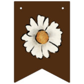 Boho  Bloemen Beige Welkom Baby shower Vlaggetjes (Tweede vlag)