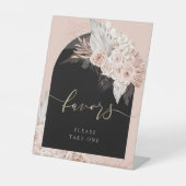 boho bloemen bevoordeelt voetgangersbord reclamebord met voetstuk (Voorkant)