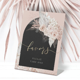 boho bloemen bevoordeelt voetgangersbord reclamebord met voetstuk