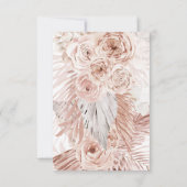 boho bloemen Bewaar de datum Kaart (Achterkant)