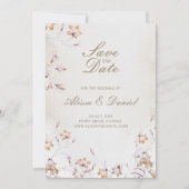 Boho Bloemen Bewaar De Datum Kaart (Voorkant)