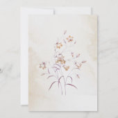 Boho Bloemen Bewaar De Datum Kaart (Achterkant)