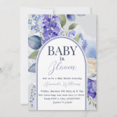 Boho Bloemen Blauwe Baby in Bloom Jongens Baby Sho Kaart (Voorkant)