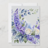 Boho Bloemen Blauwe Baby in Bloom Jongens Baby Sho Kaart (Achterkant)