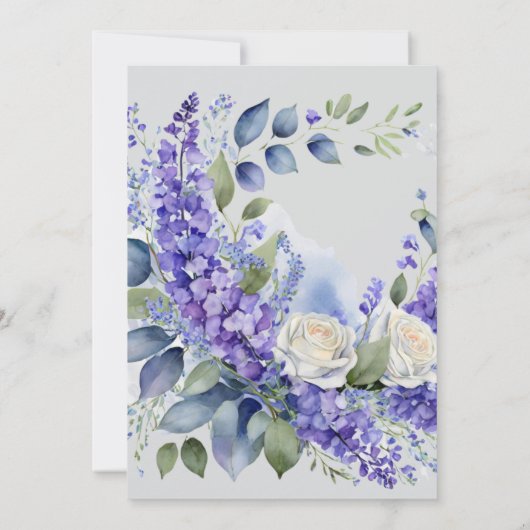 Boho Bloemen Blauwe Baby in Bloom Jongens Baby Sho Kaart (Achterkant)