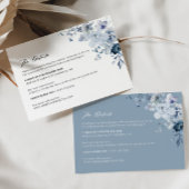 Boho Bloemen Blauwe Trouwdetails Enclosure Card Informatiekaartje