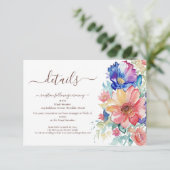 Boho Bloemen Bloeiende Kaart (Staand voorkant)