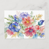 Boho Bloemen Bloeiende Kaart (Achterkant)