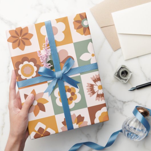 Boho Bloemen Bloemen Cadeaupapier (Geschenken)
