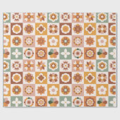 Boho Bloemen Bloemen Cadeaupapier (Vlak)