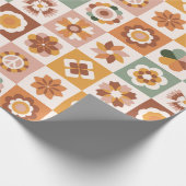 Boho Bloemen Bloemen Cadeaupapier (Hoek)