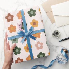 Boho Bloemen Bloemen Cadeaupapier