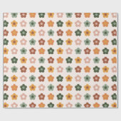 Boho Bloemen Bloemen Cadeaupapier (Vlak)
