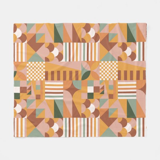 Boho Bloemen Bloemen Fleece Deken (Voorkant (Horizontaal))