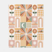 Boho Bloemen Bloemen Fleece Deken (Voorkant)