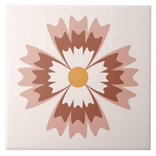 Boho Bloemen Bloemen Tegeltje (Voorkant)