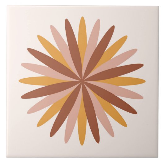 Boho Bloemen Bloemen Tegeltje (Voorkant)