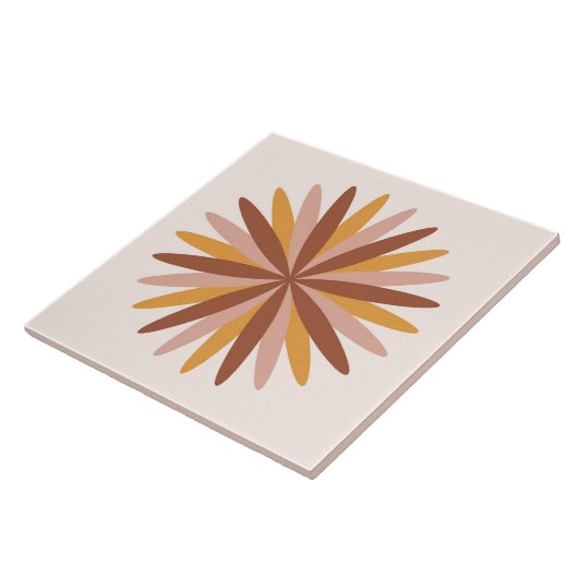 Boho Bloemen Bloemen Tegeltje (Zijkant)