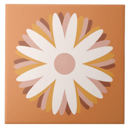 Boho Bloemen Bloemen Tegeltje (Voorkant)