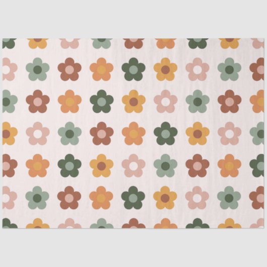 Boho Bloemen Bloemen Tissuepapier (Voorkant)