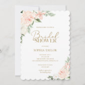 Boho Bloemen Blush Roze Vrijgezellenfeest Kaart (Voorkant)